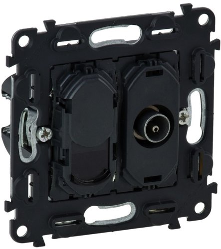 Розетка RJ45+TV Звезда без накладки без рамки Legrand Valena In’matic 2-м. картинка